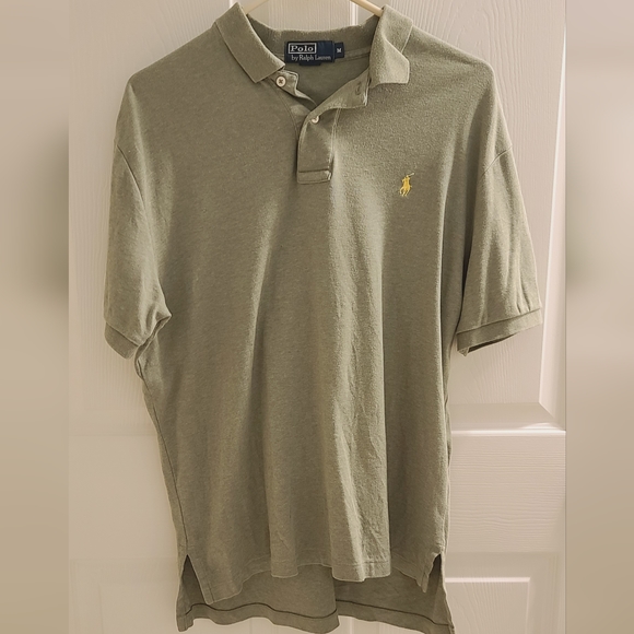 Ralph Lauren Polo Shirt Men Medium Plain Pony Short Sleeve Collared Golf - Picture 1 of 4